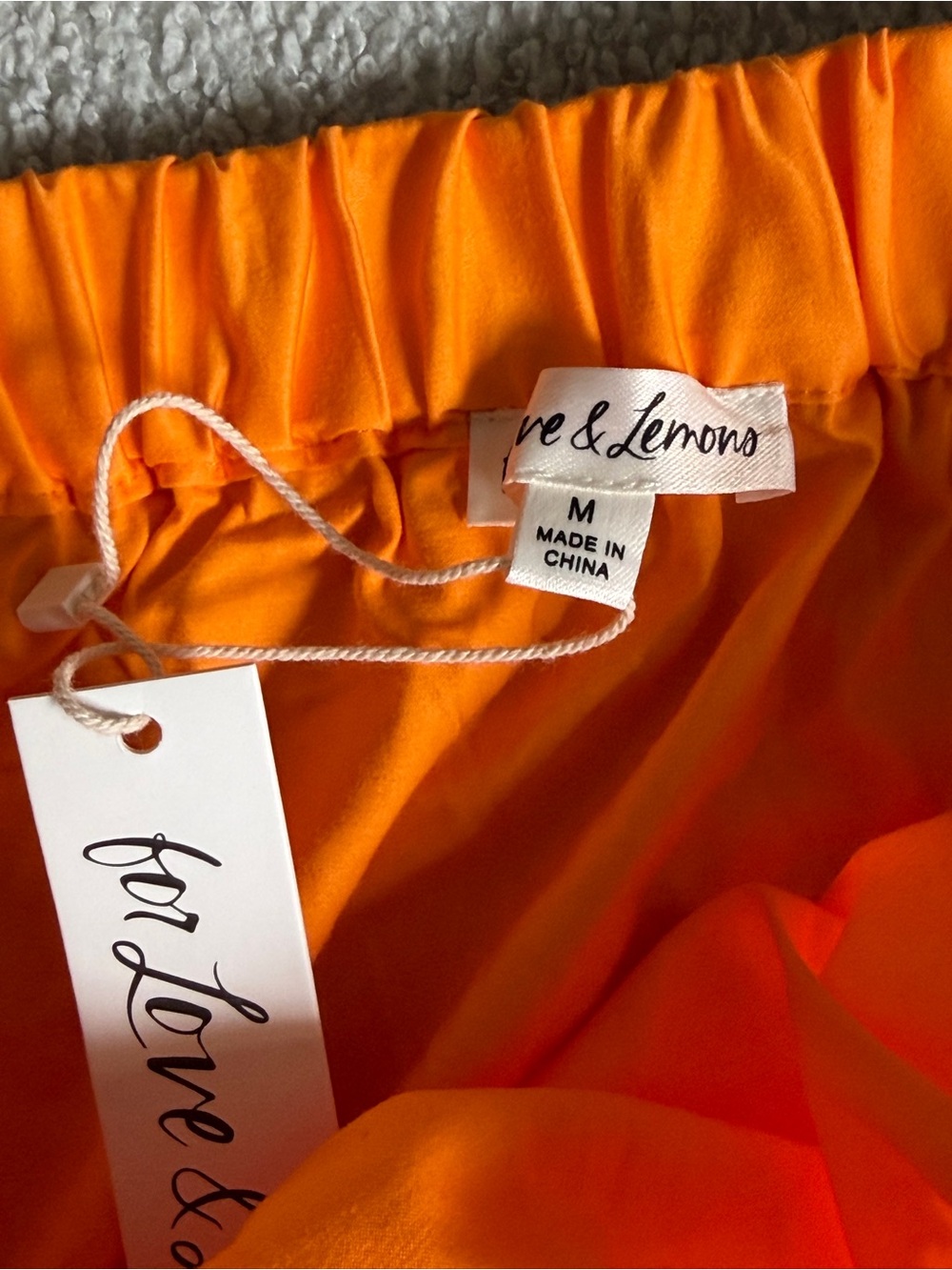 For Love and Lemons Clementine A-Line Midi Skirt in Orange, NWT, Size M - Picture 4 of 8